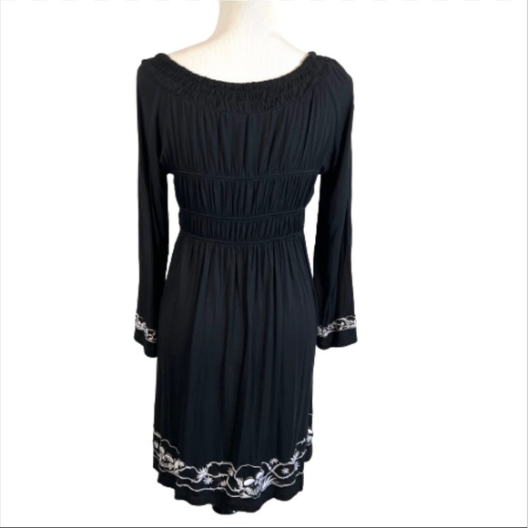 Cowgirl Justice Black Dress with White Skull Embroidery - Picture 5 of 10